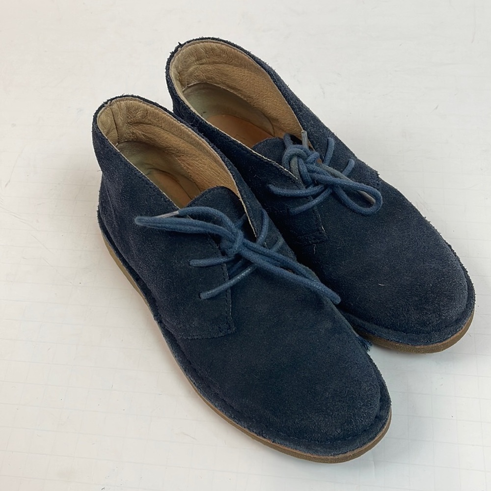 FRYE SUEDE NAVY DESSERT BOOTS CHUKKA 13.5 unisex